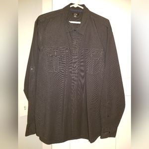 Dark charcoal men's button down